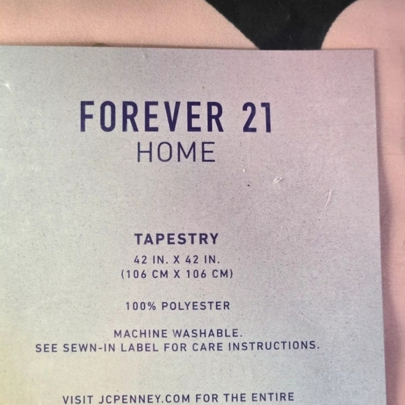 Forever 21 Home Tapestry Room Decor 42x42" Butterflies BE KIND MSP$27 - Picture 3 of 3